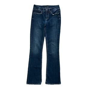 Women’s Silver Suki Bootcut Blue Embroidered Denim Jeans Size 26x33